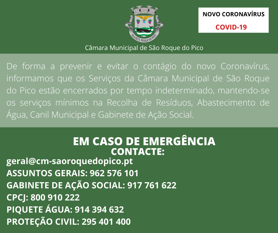 Serviços Municipais encerrados