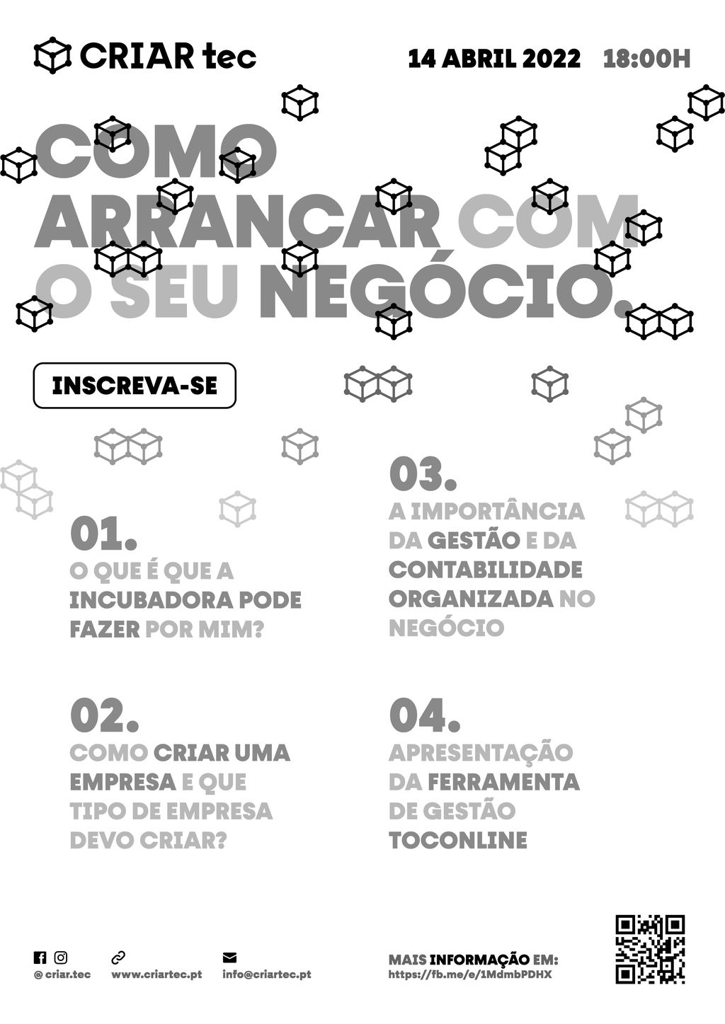 WORKSHOP ‘COMO ARRANCAR O SEU NEGÓCIO’