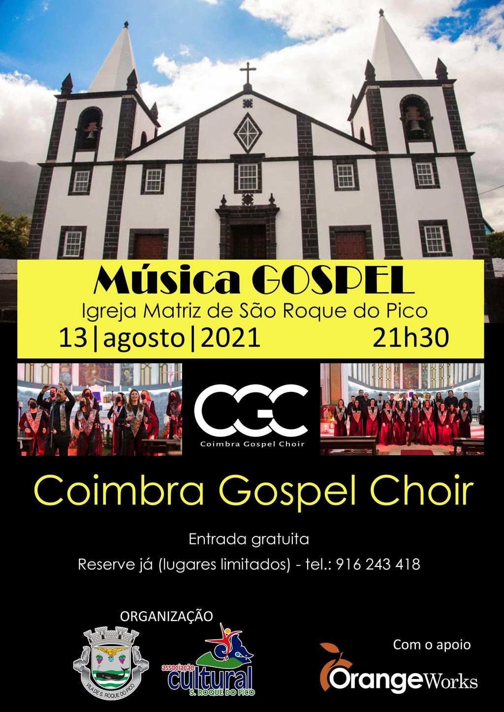 Concerto de música gospel na Matriz de São Roque do Pico